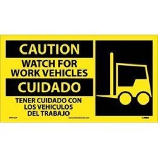 Nmc CAUTION, WATCH FOR WORK VEHICLES, SA122P SA122P